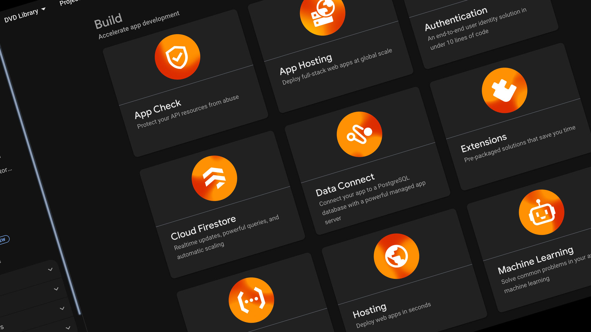 Firebase UI screen